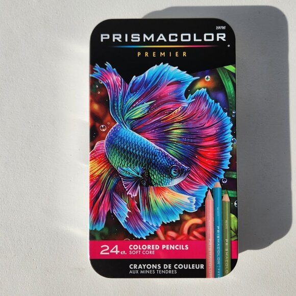 NEW Prismacolor Premier Colored Pencils Soft Core 24 Pack Art Supplies in a Tin - Picture 5 of 15